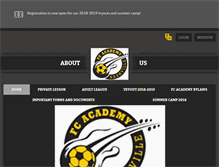 Tablet Screenshot of futbolclubacademy.com